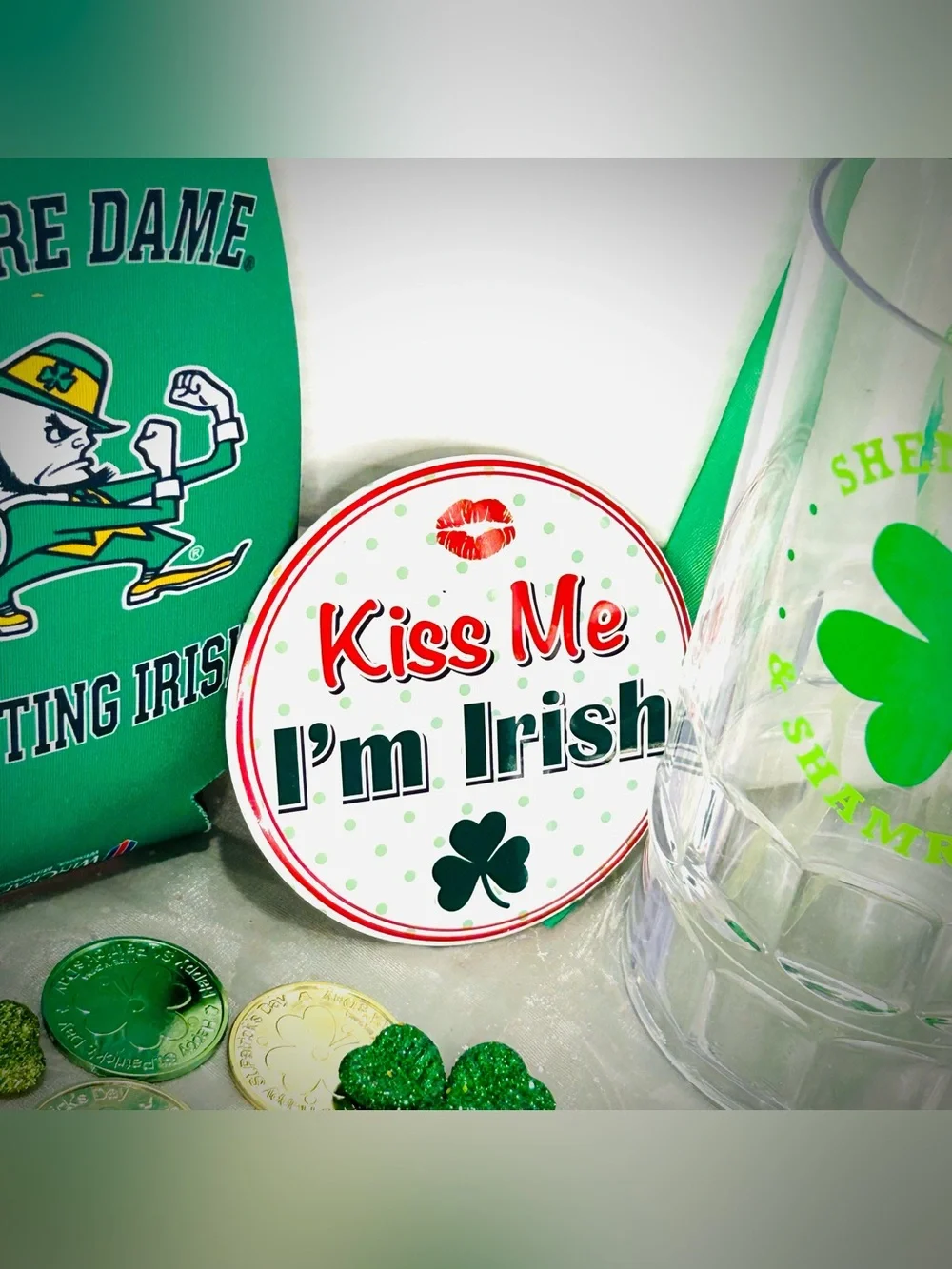 Kiss Me I’m Irish! St Patrick’s Day Notre Dame lucky grab bag bundle